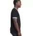 Next Level 3604 Unisex Fine Jersey Ringer Tee in Black/ natural side view