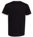 Next Level 3604 Unisex Fine Jersey Ringer Tee in Black/ natural back view
