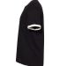 Next Level 3604 Unisex Fine Jersey Ringer Tee in Black/ natural side view