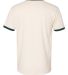 Next Level 3604 Unisex Fine Jersey Ringer Tee in Natural/ forest green