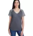 49 6770VL Ladies' Tri-Blend Raglan T-Shirt HTH GRY/ HTH GRP front view