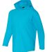 49 987B Youth Long Sleeve Hooded T-Shirt CARIBBEAN BLUE side view