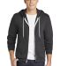 F497 American Apparel Flex Fleece Zip Hoody in Dark hthr grey front view