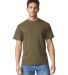 Gildan H000 Hammer Short Sleeve T-Shirt in Olive front view