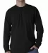 301 2955 Union-Made Long Sleeve T-Shirt Black front view