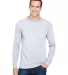 301 3055 Union-Made Long Sleeve T-Shirt with a Poc in Ash front view
