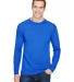 301 3055 Union-Made Long Sleeve T-Shirt with a Poc in Royal blue front view