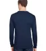 301 3055 Union-Made Long Sleeve T-Shirt with a Poc in Navy back view
