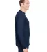 301 3055 Union-Made Long Sleeve T-Shirt with a Poc in Navy side view