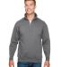 301 920 USA-Made Quarter-Zip Pullover Sweatshirt in Charcoal front view