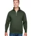 301 920 USA-Made Quarter-Zip Pullover Sweatshirt Hunter Green front view