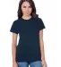 301 3075 Women's Union Made Basic Tee Navy front view