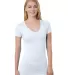 301 3407 Women's V-Neck Tee in White front view