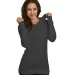 Bayside Apparel 3425 Women's Soft Thermal Hoodie Charcoal front view