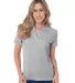 1050 Ladies' USA-Made V-Neck Polo Dark Ash front view