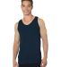 Bayside Apparel 6500 Tank Top in Navy front view