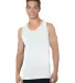 Bayside Apparel 6500 Tank Top in White front view