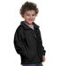 301 1115 Youth Full Zip Fleece Jacket Black front view