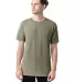 Comfort Wash GDH100 Garment Dyed Short Sleeve T-Sh in Faded fatigue front view