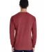Comfort Wash GDH200 Garment Dyed Long Sleeve T-Shi in Cayenne back view