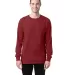 Comfort Wash GDH200 Garment Dyed Long Sleeve T-Shi in Cayenne front view