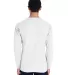 Comfort Wash GDH200 Garment Dyed Long Sleeve T-Shi in White back view