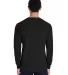 Comfort Wash GDH200 Garment Dyed Long Sleeve T-Shi in Black back view