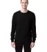Comfort Wash GDH200 Garment Dyed Long Sleeve T-Shi in Black front view