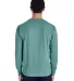 Comfort Wash GDH200 Garment Dyed Long Sleeve T-Shi in Cypress green back view