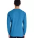 Comfort Wash GDH200 Garment Dyed Long Sleeve T-Shi in Summer sky blue back view