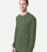 Comfort Wash GDH200 Garment Dyed Long Sleeve T-Shi in Moss side view