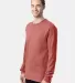 Comfort Wash GDH200 Garment Dyed Long Sleeve T-Shi in Nantucket red side view