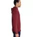 Comfort Wash GDH450 Garment Dyed Unisex Hooded Pul in Cayenne side view
