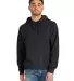 Comfort Wash GDH450 Garment Dyed Unisex Hooded Pul in Black front view