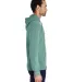 Comfort Wash GDH450 Garment Dyed Unisex Hooded Pul in Cypress green side view