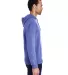 Comfort Wash GDH450 Garment Dyed Unisex Hooded Pul in Deep forte blue side view