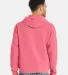 Comfort Wash GDH450 Garment Dyed Unisex Hooded Pul in Coral craze back view