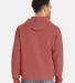 Comfort Wash GDH450 Garment Dyed Unisex Hooded Pul in Nantucket red back view