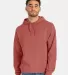 Comfort Wash GDH450 Garment Dyed Unisex Hooded Pul in Nantucket red front view