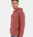 Comfort Wash GDH450 Garment Dyed Unisex Hooded Pul in Nantucket red side view