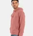 Comfort Wash GDH450 Garment Dyed Unisex Hooded Pul in Mauve side view