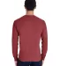 Comfort Wash GDH250 Garment Dyed Long Sleeve T-Shi in Cayenne back view