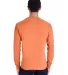 Comfort Wash GDH250 Garment Dyed Long Sleeve T-Shi in Horizon orange back view