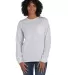 Comfort Wash GDH250 Garment Dyed Long Sleeve T-Shi in White front view