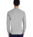 Comfort Wash GDH250 Garment Dyed Long Sleeve T-Shi in Concrete grey back view