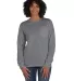 Comfort Wash GDH250 Garment Dyed Long Sleeve T-Shi in Concrete grey front view