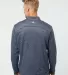 Adidas A284 Brushed Terry Heather Quarter-Zip Navy Heather/ Mid Grey back view