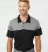 Adidas A213 Heather 3-Stripes Block Sport Shirt Black/ Vista Grey front view