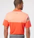 Adidas A213 Heather 3-Stripes Block Sport Shirt Blaze Orange/ Vista Grey back view