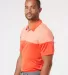 Adidas A213 Heather 3-Stripes Block Sport Shirt Blaze Orange/ Vista Grey side view